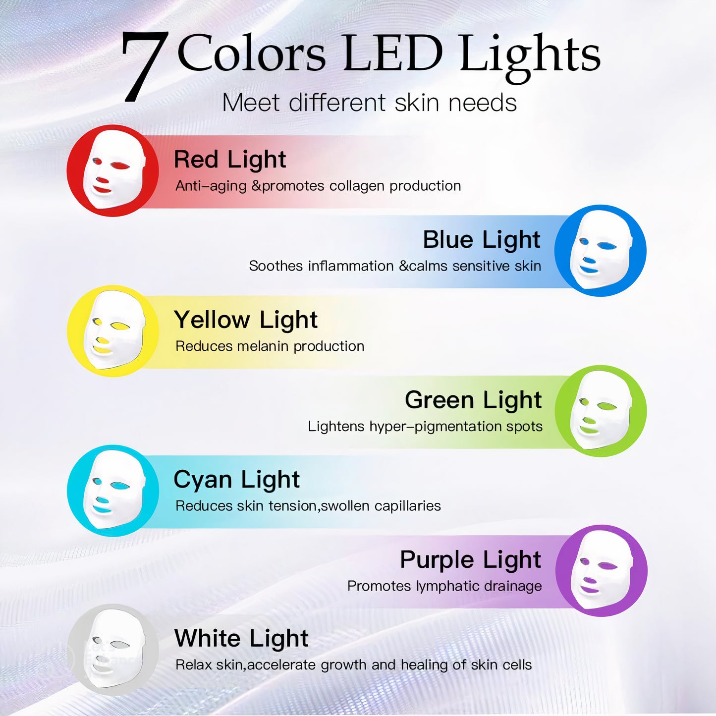 7-Colour LED Light Therapy Face Mask – Rejuvenate, Glow & Restore at Home