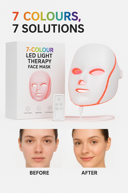 7-Colour LED Light Therapy Face Mask – Rejuvenate, Glow & Restore at Home